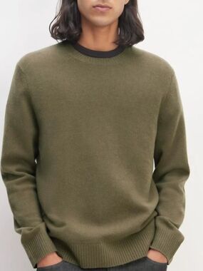 Everlane Wool (100%) Olive Green Crewneck Sweater XL